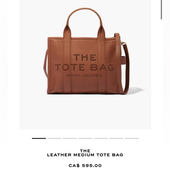 Marc Jacobs Brown Leather Tote Medium - Picture 2 of 3